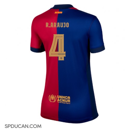 Zenski Nogometni Dres Barcelona Ronald Araujo #4 Domaci 2024-25 Kratak Rukav